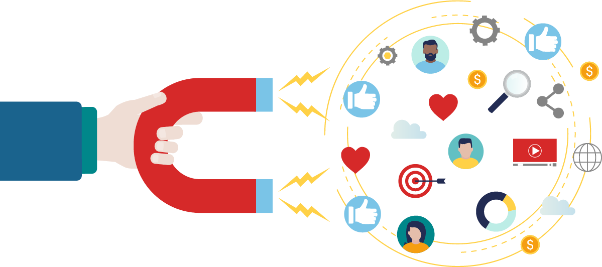 Engagement and Retention magnet illustration