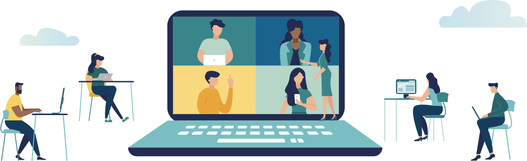 workers working remotely