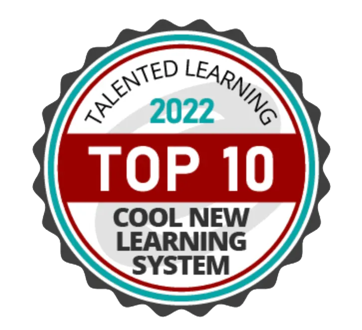 top 10 cool new learning system Award badge for top 10 cool new learning system