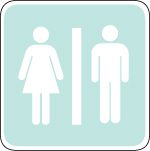 Illustrated man and woman bathroom sign image 2
